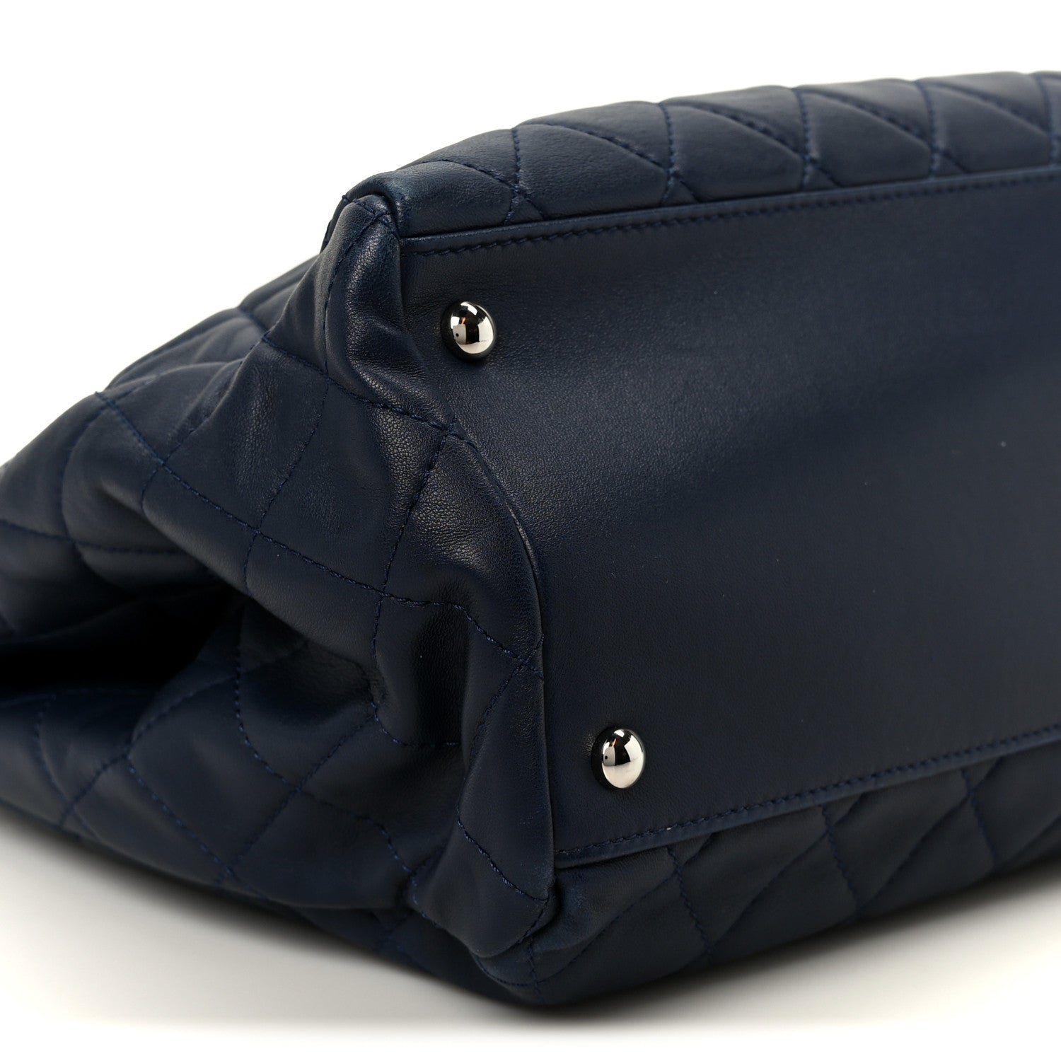 Chanel Lambskin Quilted Chanel 7 Large Tote Navy 9 of 10