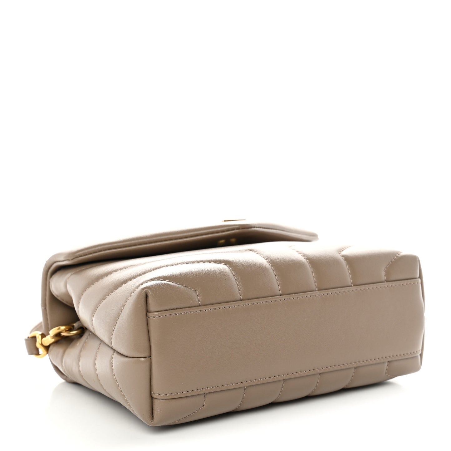 Calfskin Y Quilted Monogram Toy Loulou Crossbody Bag Dark Beige
