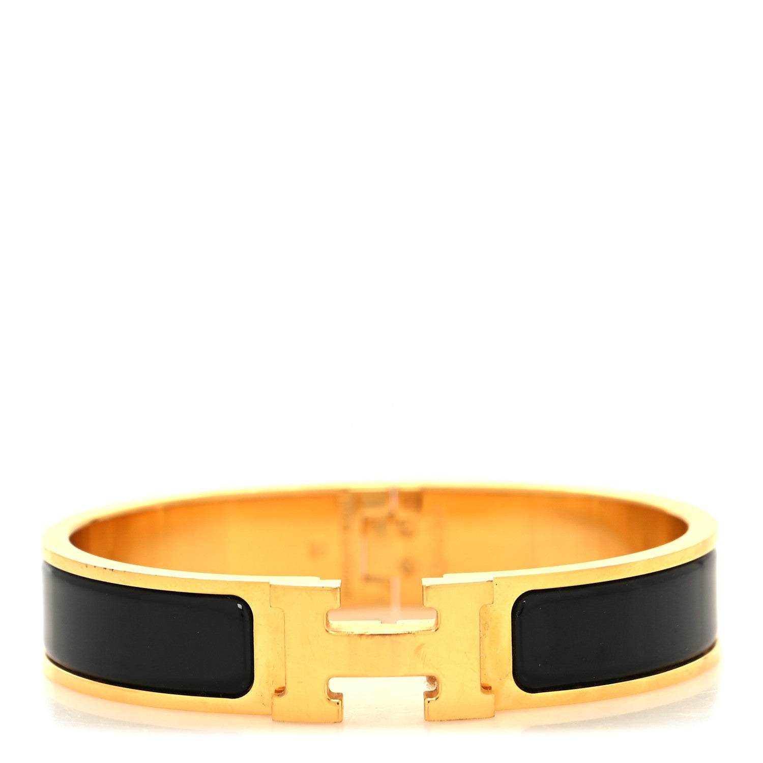 Hermes Enamel Narrow Clic Clac H Bracelet PM Black 1 of 5