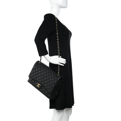 Chanel Caviar Quilted Maxi Double Flap Black 2 of 12