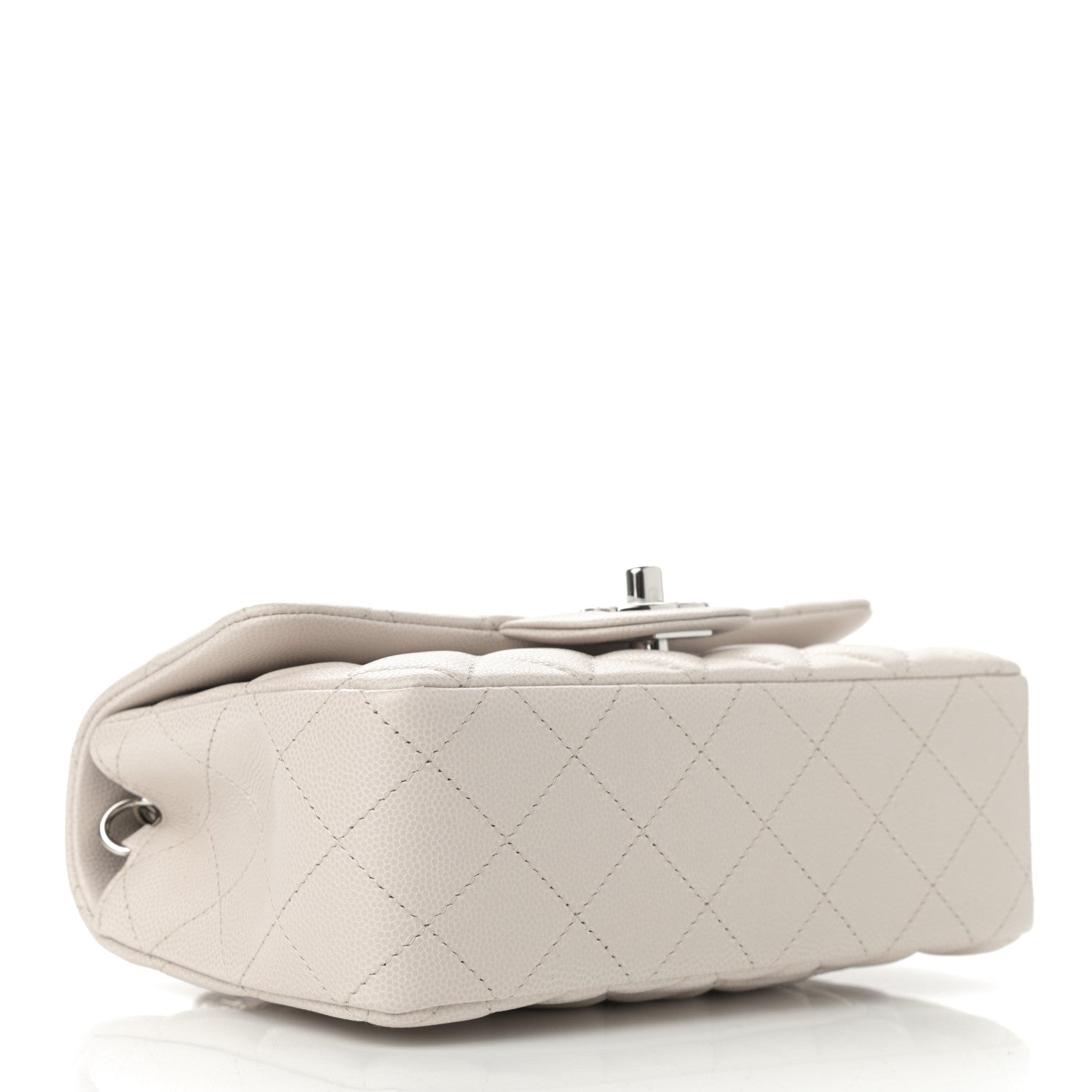 Chanel Caviar Quilted Mini Rectangular Flap Ivory 4 of 11