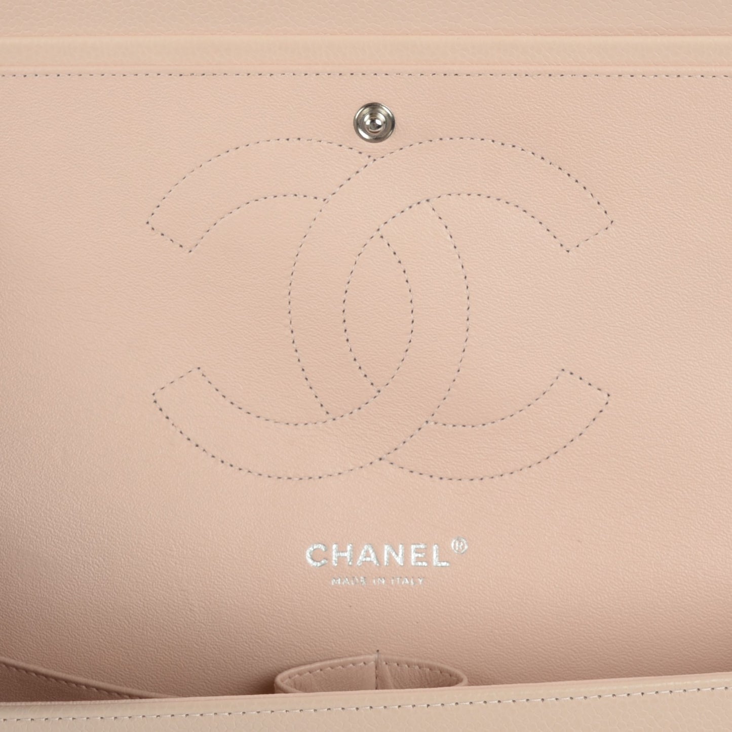 Caviar Quilted Jumbo Double Flap Light Pink