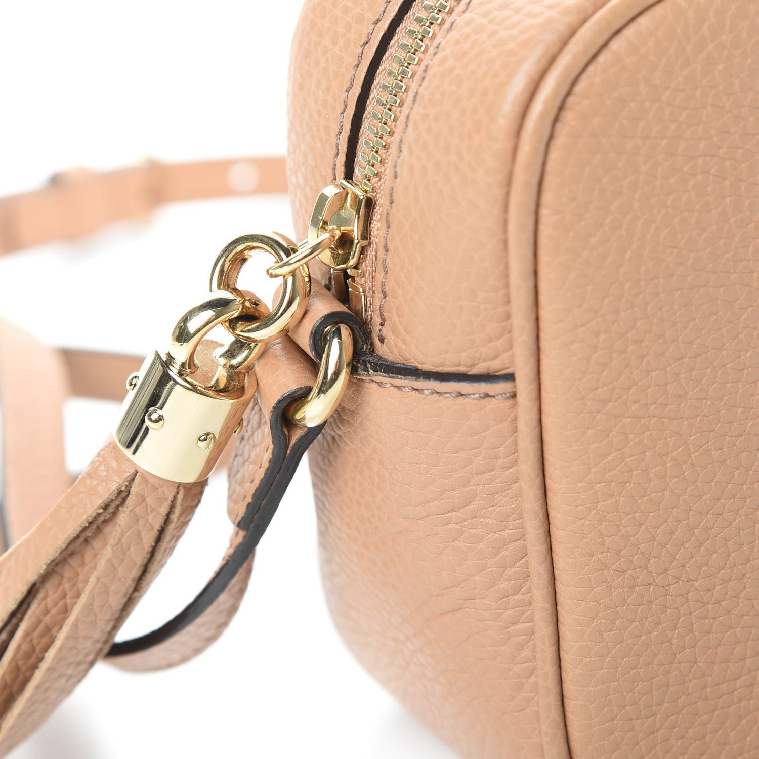 Gucci Pebbled Calfskin Small Soho Disco Bag Camelia 11 of 11