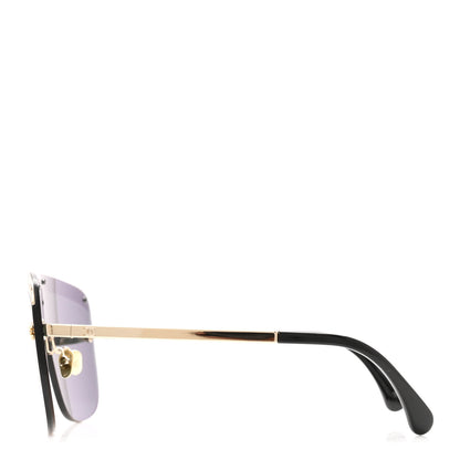 Gucci Metal Web Aviator Sunglasses GG0062S Green Red 3 of 7