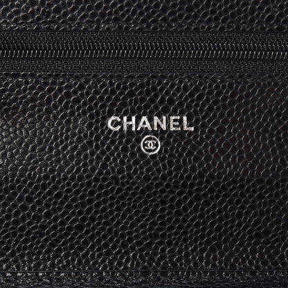 Chanel Caviar Quilted Wallet On Chain WOC Black 6 of 9
