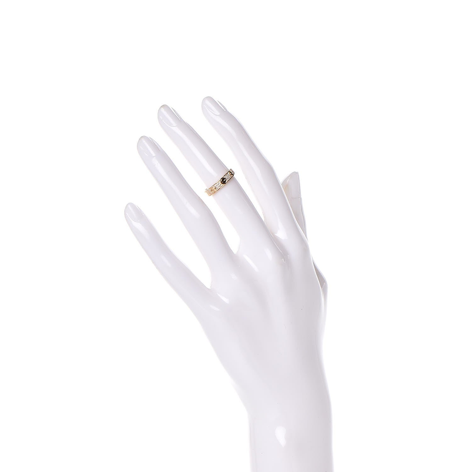 Cartier 18K Yellow Gold Diamond 4mm LOVE Wedding Paved Band Ring 47 4 2 of 5