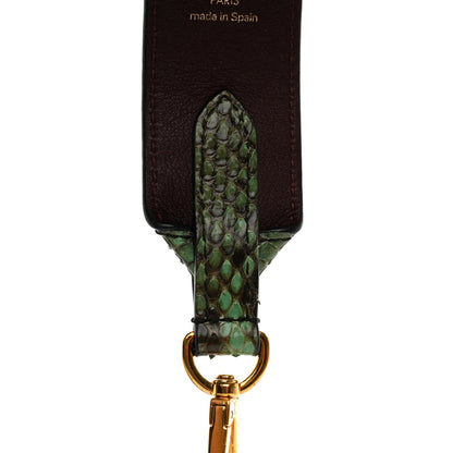 Louis Vuitton Snakeskin Calf Bandouliere Shoulder Strap Green Burgundy 5 of 5