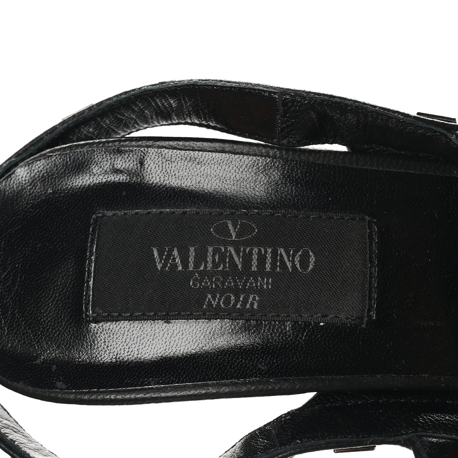 Valentino Garavani Calfskin Nappa Rockstud Ankle Strap 100mm Pumps 37 Black 8 of 10