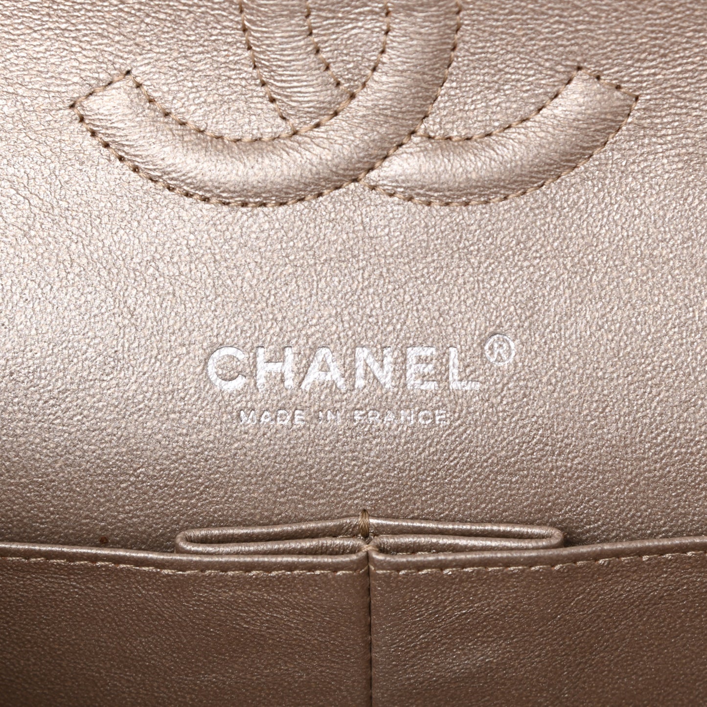 Metallic Lambskin Quilted Medium Double Flap Pink