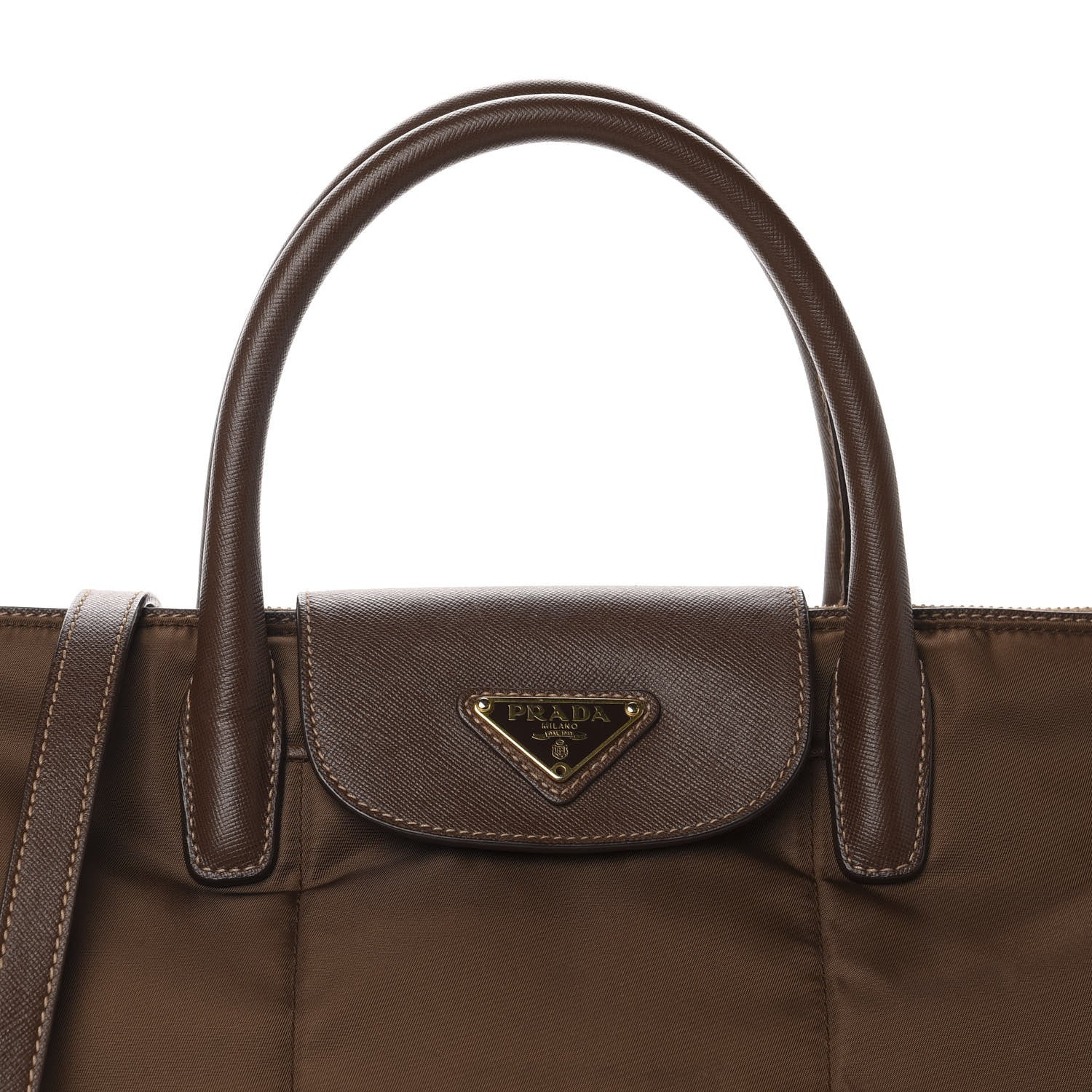 Prada Saffiano Tessuto Nylon Tote Corinto 14 of 14