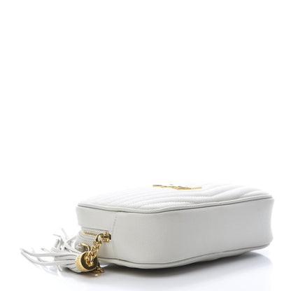 Saint Laurent Grain De Poudre Matelasse Monogram Mini Lou Camera Bag Crema Soft 4 of 12