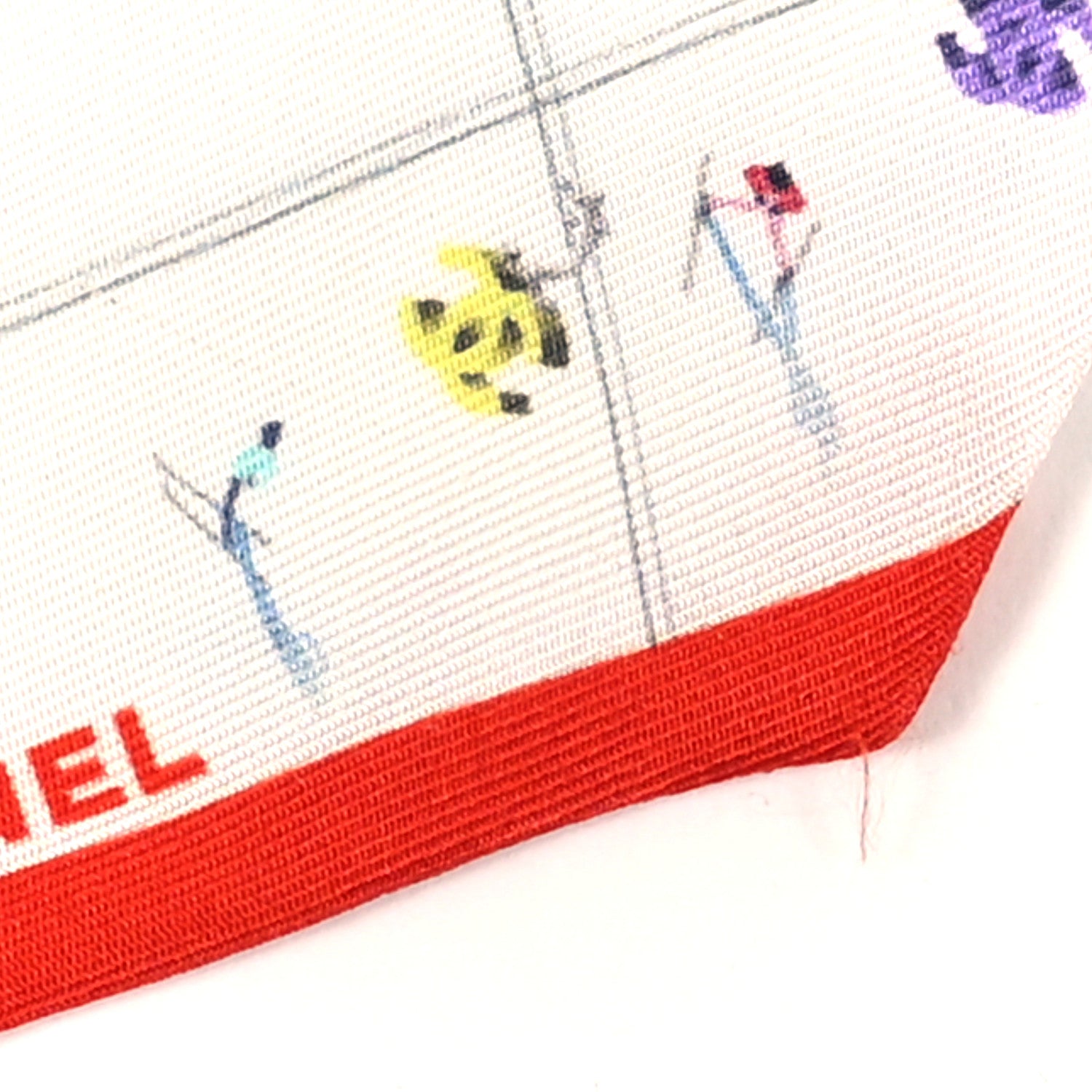 Chanel Silk Ski Print Slim Bandeau White Multicolor 4 of 4