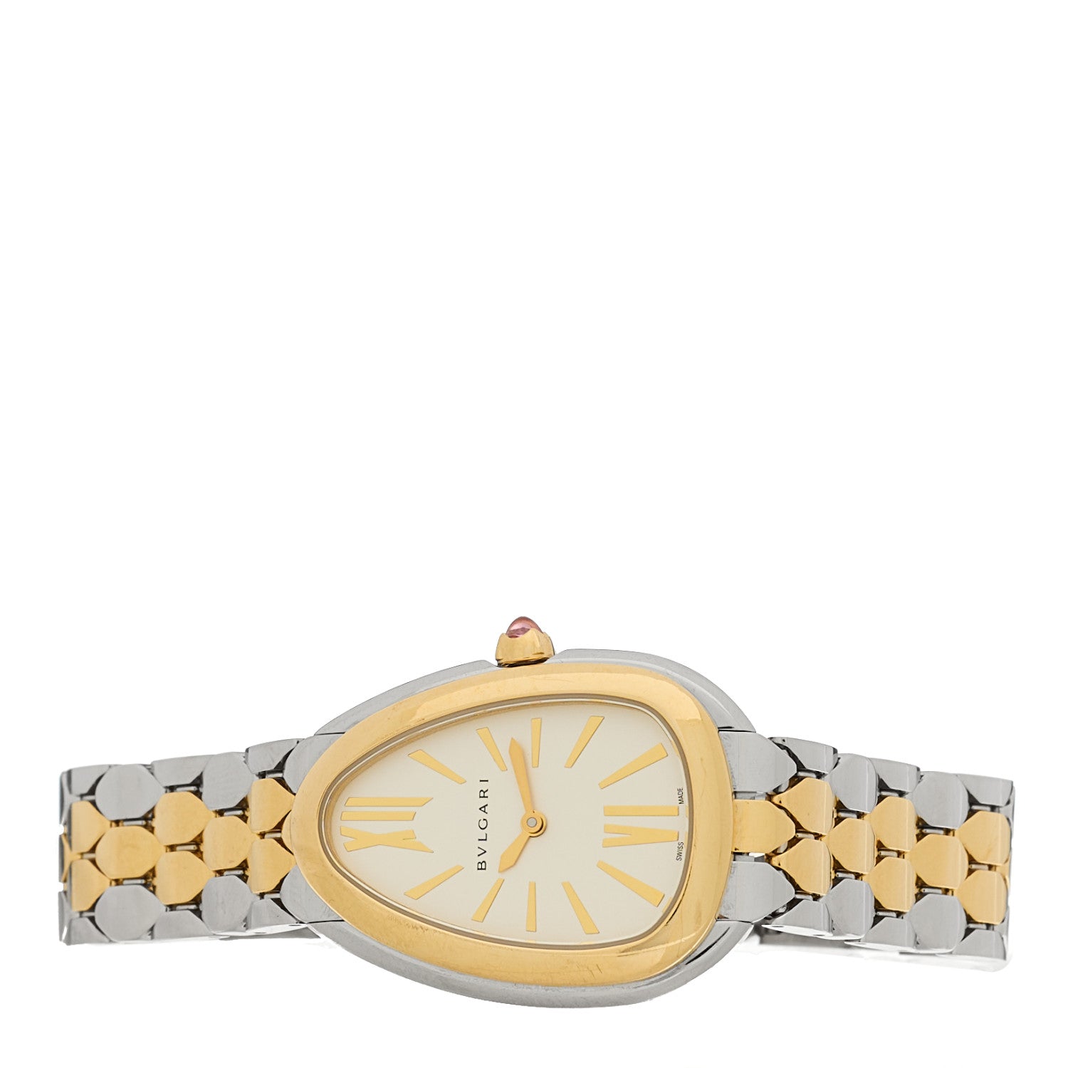 Bulgari Stainless Steel 18K Yellow Gold 33mm Serpenti Seduttori Quartz Watch 2 of 5