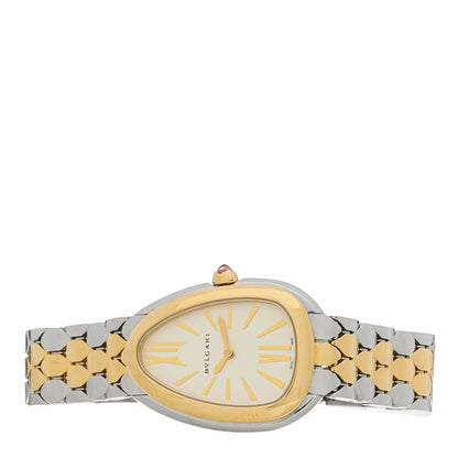 Bulgari Stainless Steel 18K Yellow Gold 33mm Serpenti Seduttori Quartz Watch 2 of 5