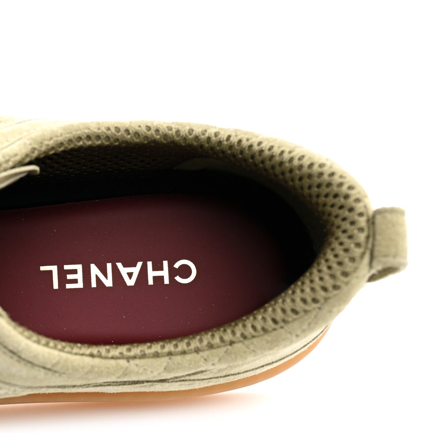 Suede Calfskin Low Top Sneakers 41 Khaki