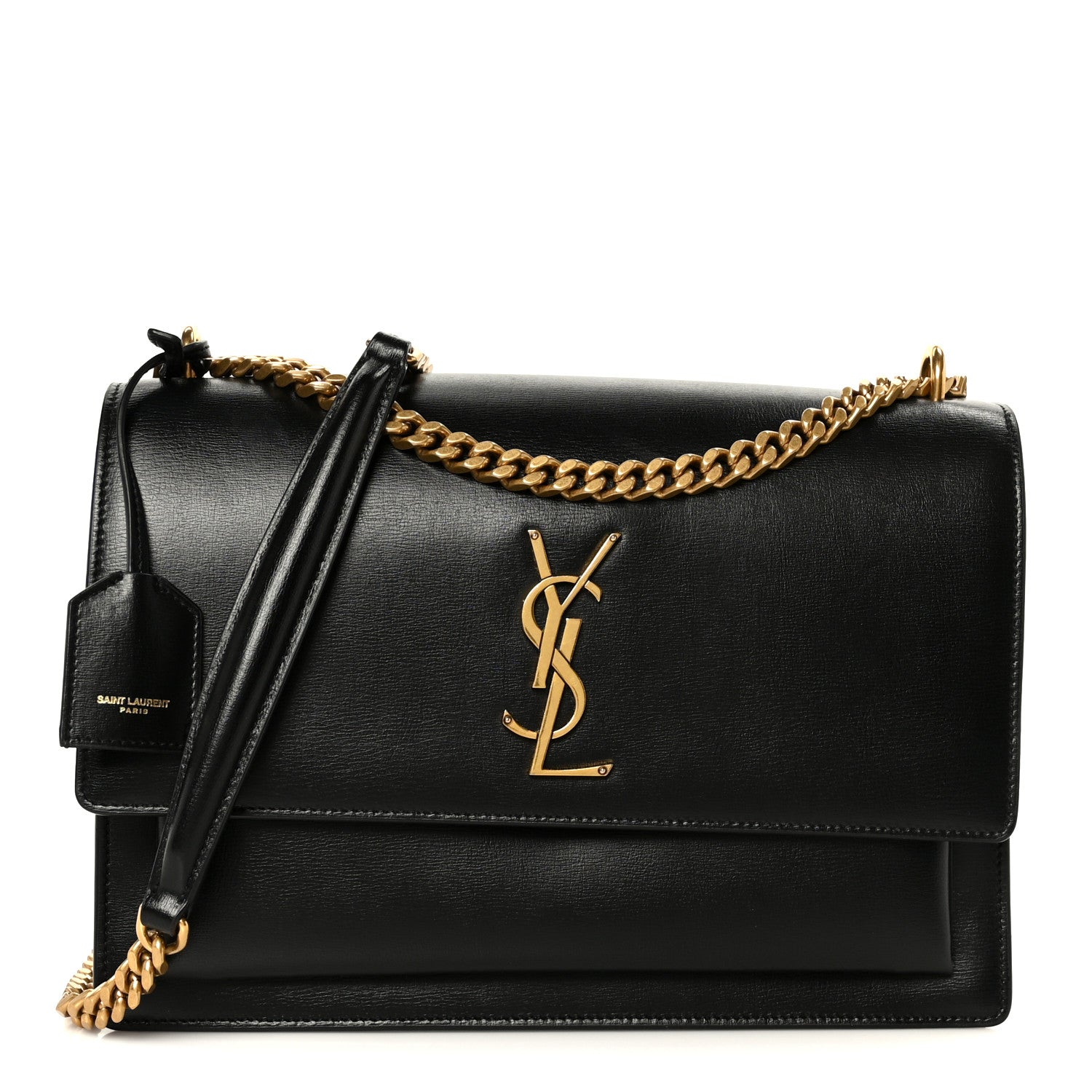 Saint Laurent Calfskin Large Monogram Sunset Black 1 of 13