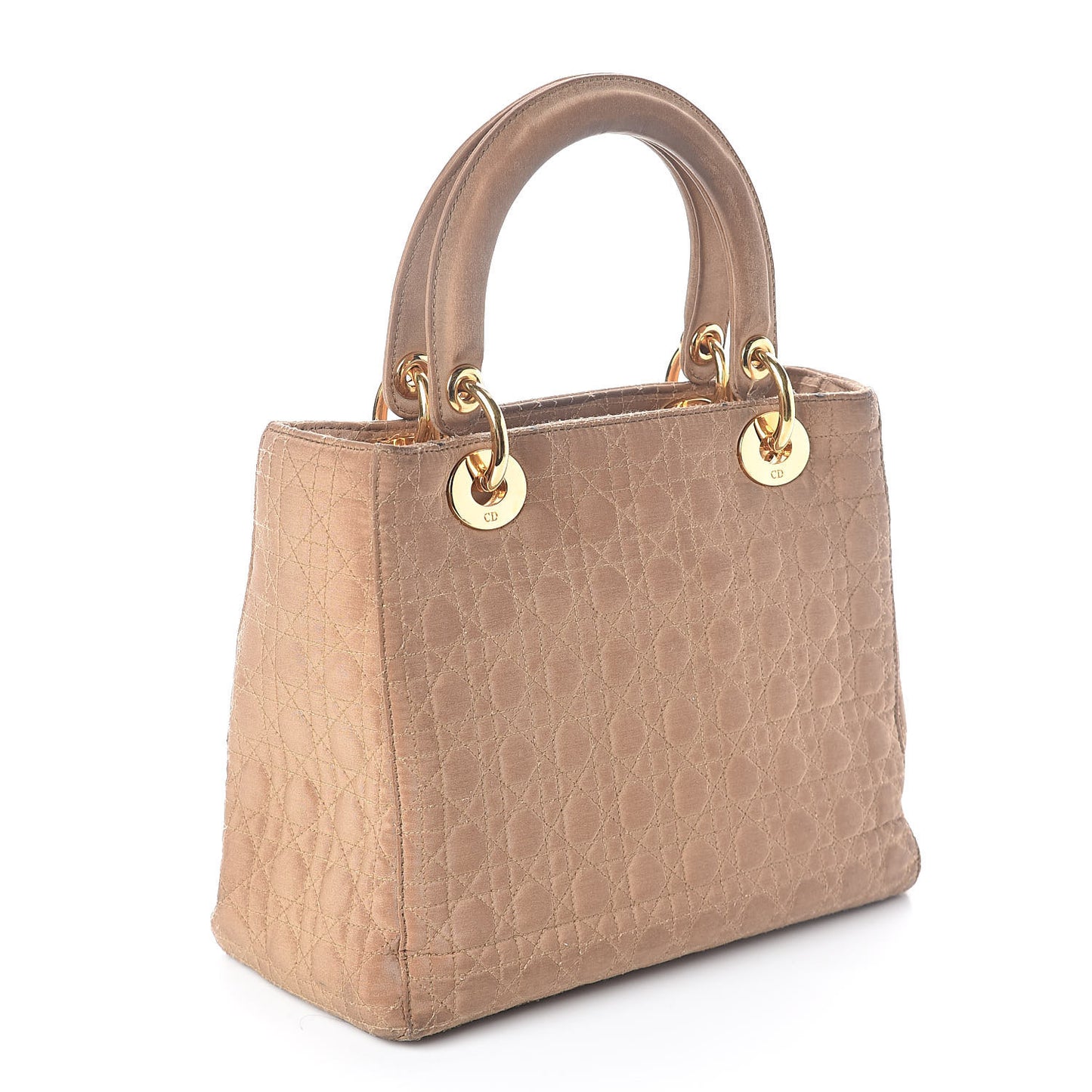 Nylon Cannage Medium Lady Dior Beige