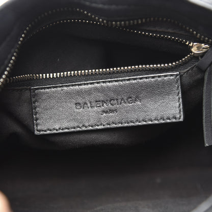 Balenciaga Mesh Agneau Arena Classic Silver Hardware Mini City Black Navy Orange 7 of 10