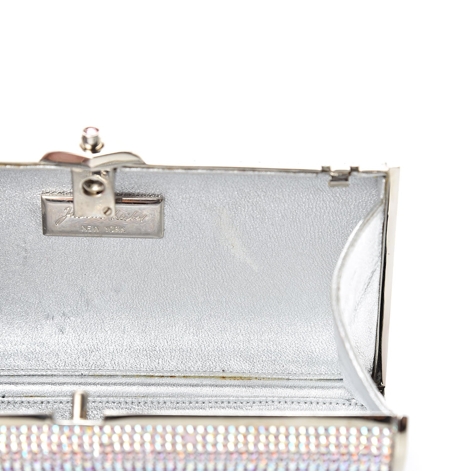 Judith Leiber Swarovski Crystal Minaudière Clutch Pink 9 of 12
