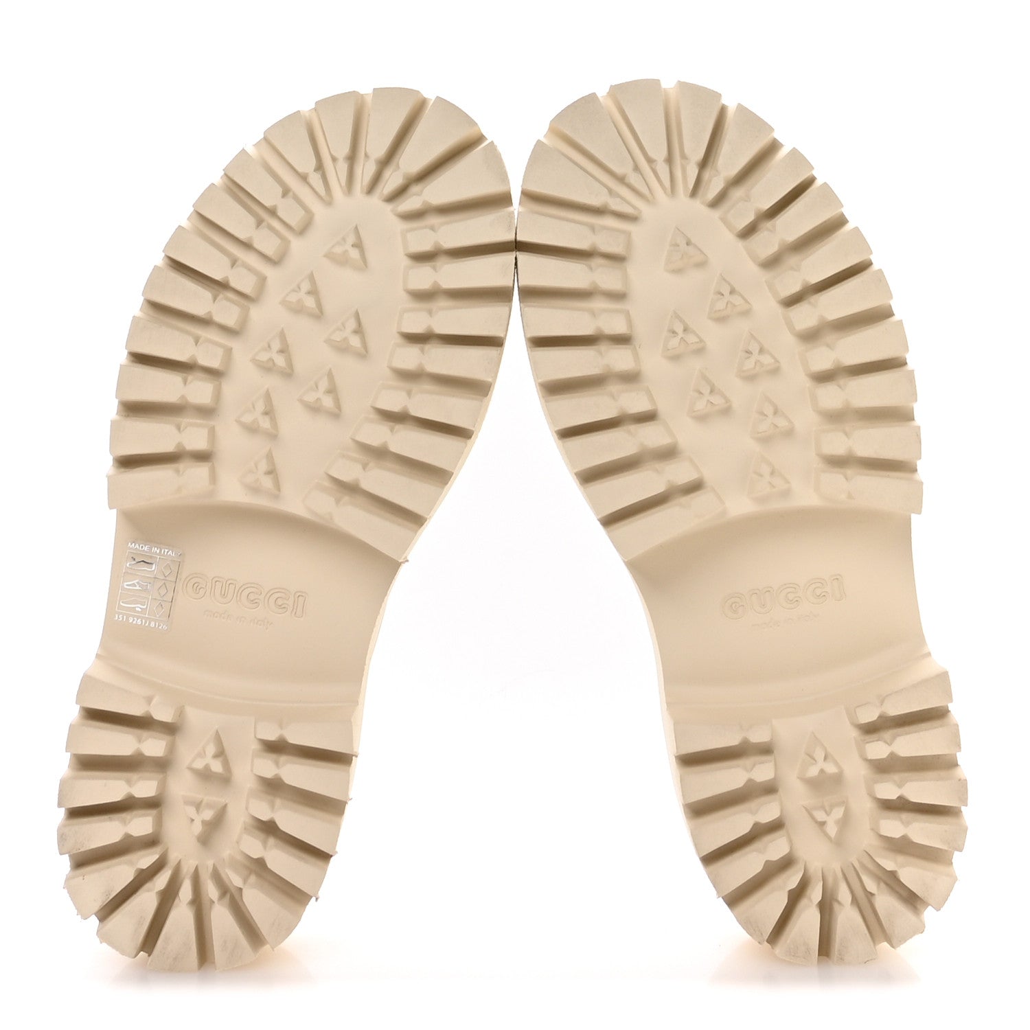 Gucci Rubber GG Monogram Perforated Elea Platform 55mm Lug Sole Sandals 38 Mystic White 6 of 9
