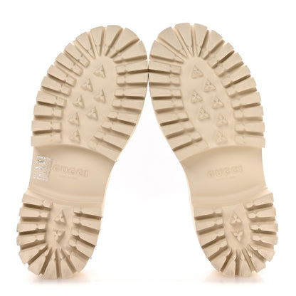 Gucci Rubber GG Monogram Perforated Elea Platform 55mm Lug Sole Sandals 38 Mystic White 6 of 9