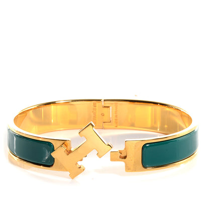 Hermes Enamel Narrow Clic Clac H Bracelet PM Malachite 4 of 6