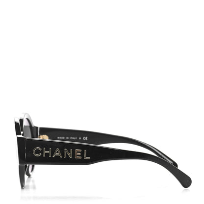 Chanel Acetate Round Sunglasses 5410-A Black 3 of 7