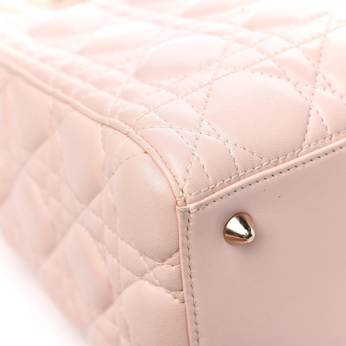 Lambskin Cannage Medium Lady Dior Light Pink