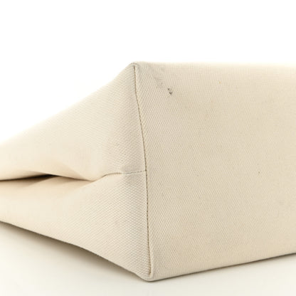 Celine Canvas Calfskin Logo Print Small Horizontal Cabas Natural Tan 11 of 12