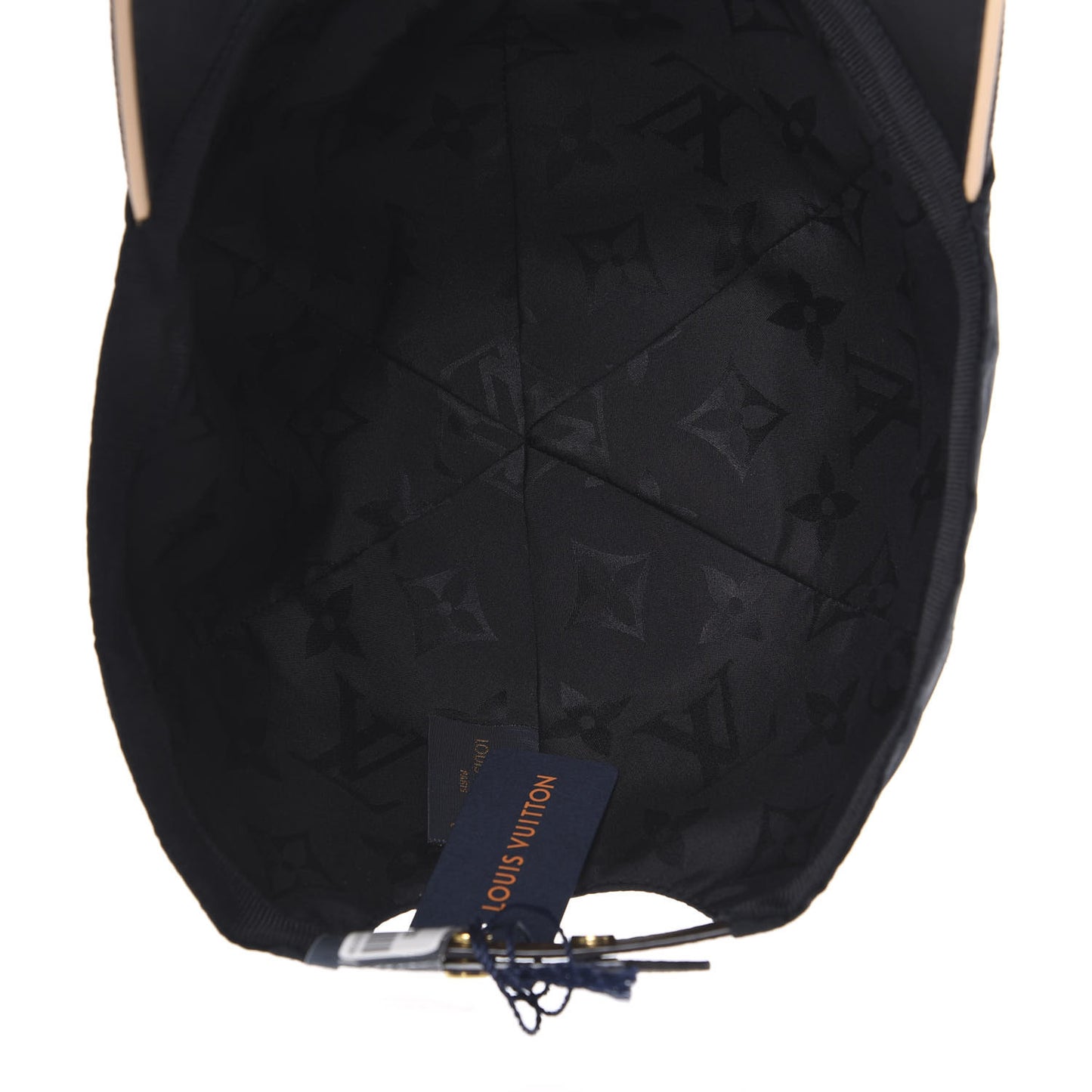 Polyester Silk Monogram LV Get Ready Cap L Black