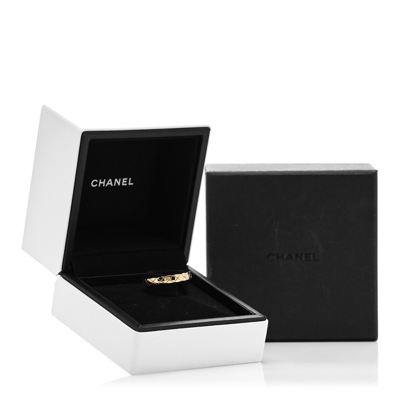 Chanel 18K Yellow Gold Mini Coco Crush Ring 52 6 5 of 5