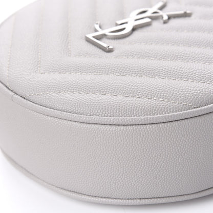 Saint Laurent Grain De Poudre Matelasse Chevron Quilted Round Vinyle Camera Bag Souris 7 of 10