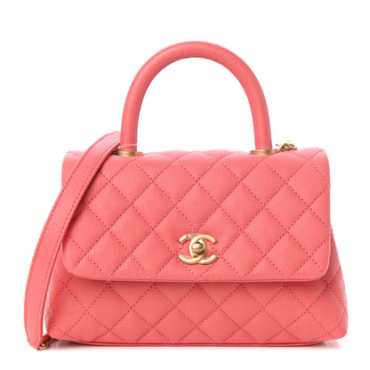 Chanel Caviar Quilted Mini Coco Handle Flap Pink 1 of 9