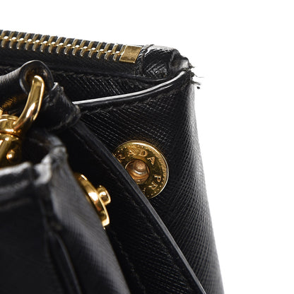 Prada Saffiano Medium Galleria Double Zip Tote Black 11 of 17