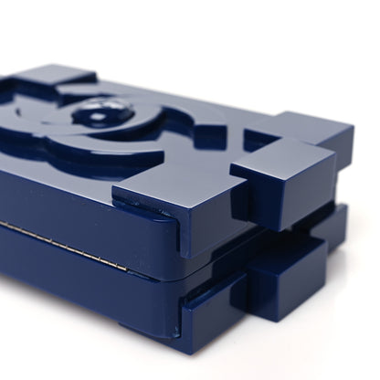 Chanel Plexiglass Boy Brick Lego Clutch Dark Blue 10 of 10