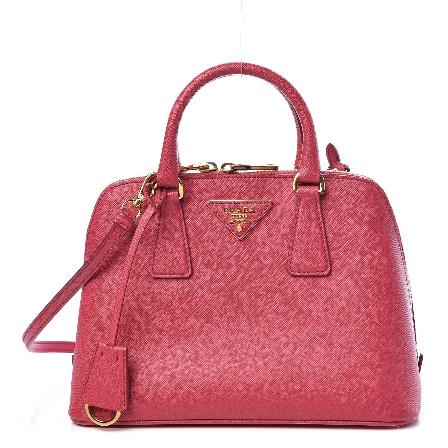 Prada Saffiano Lux Small Promenade Tote Fuxia 1 of 14