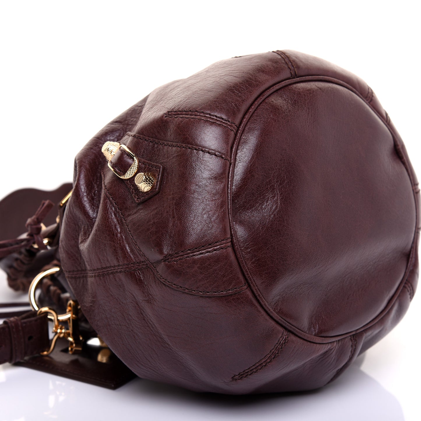 Agneau Giant 12 Gold Hardware Mini Pompon Cigare Fonce