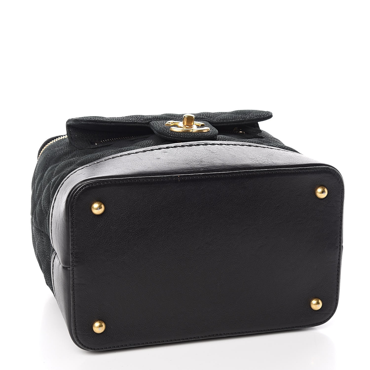 Chanel Iridescent Grained Calfskin Quilted Globe Trotter Vanity Case Black 4 of 12