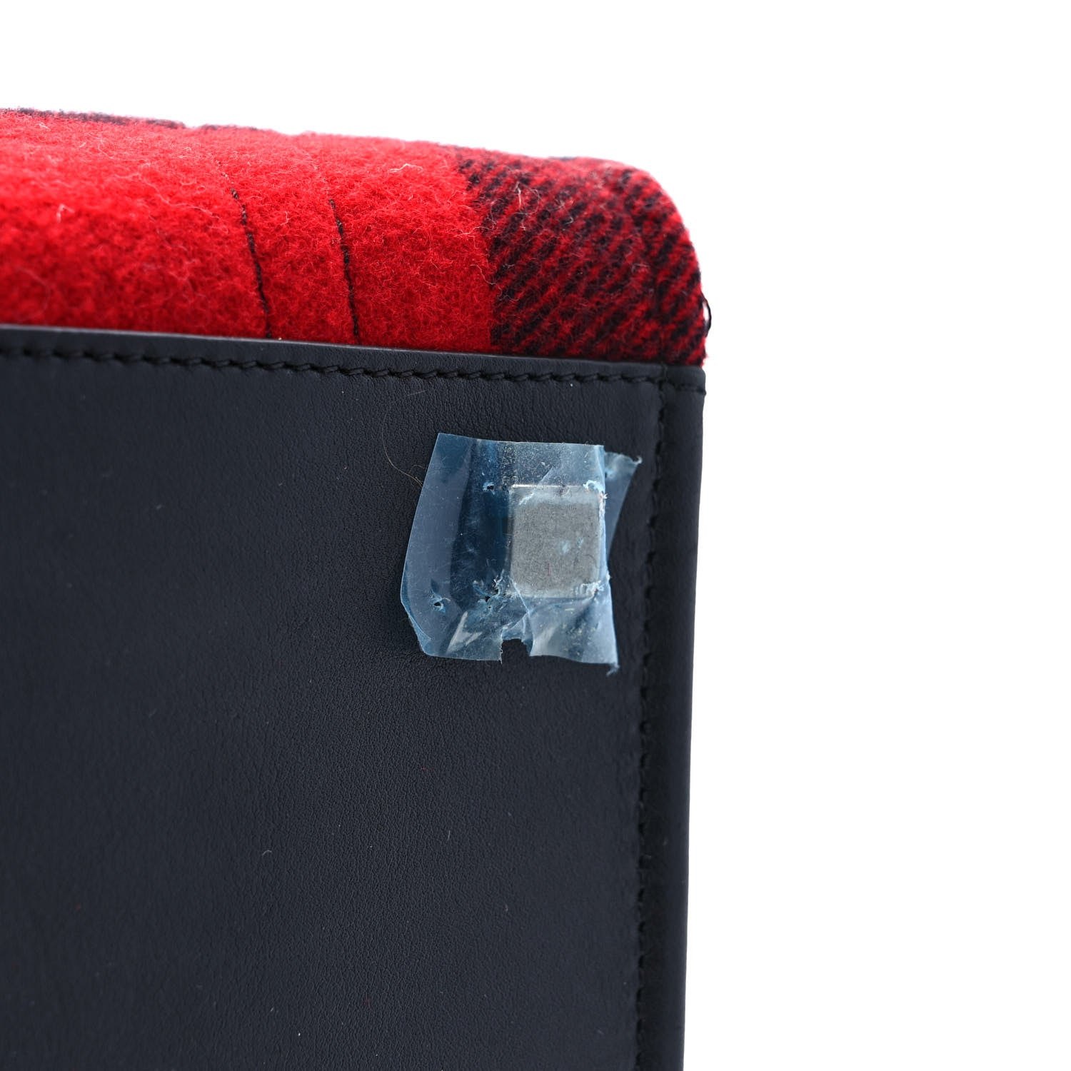 Celine Wool Tartan Medium Phantom Luggage Red 9 of 9