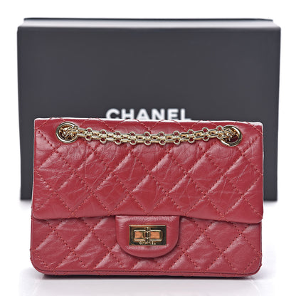 Chanel Aged Calfskin Quilted 2.55 Reissue Mini Flap Red 11 of 11