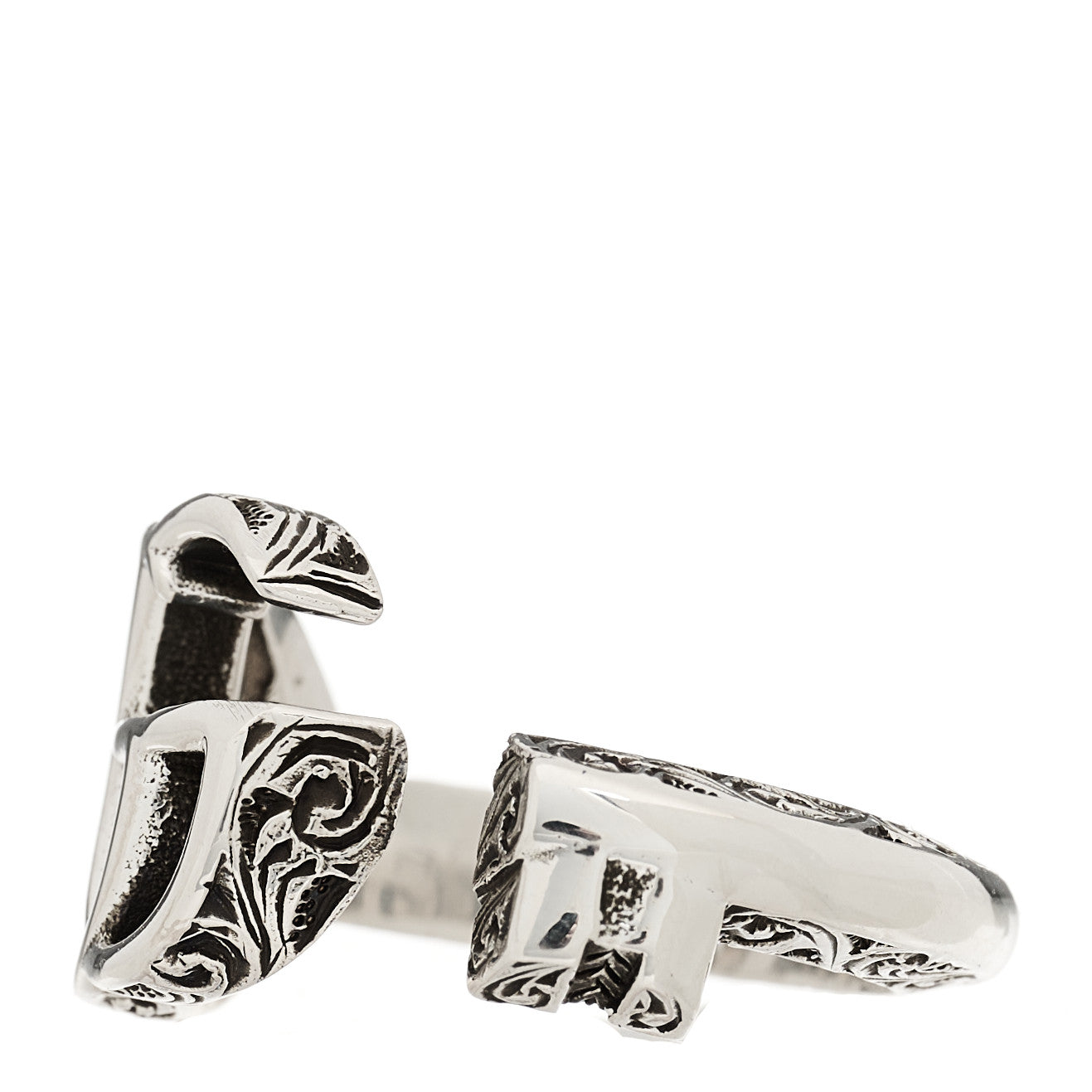 Gucci Sterling Silver GG Marmont Key Motif Ring 48 4.5 3 of 8