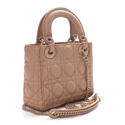 Christian Dior Ultra Matte Calfskin Cannage Mini Lady Dior Light Beige 3 of 12