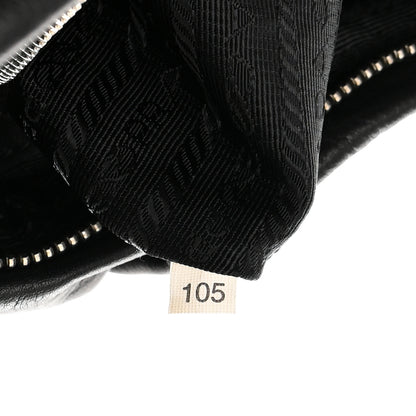 Prada Soft Calf Hobo Black 8 of 13