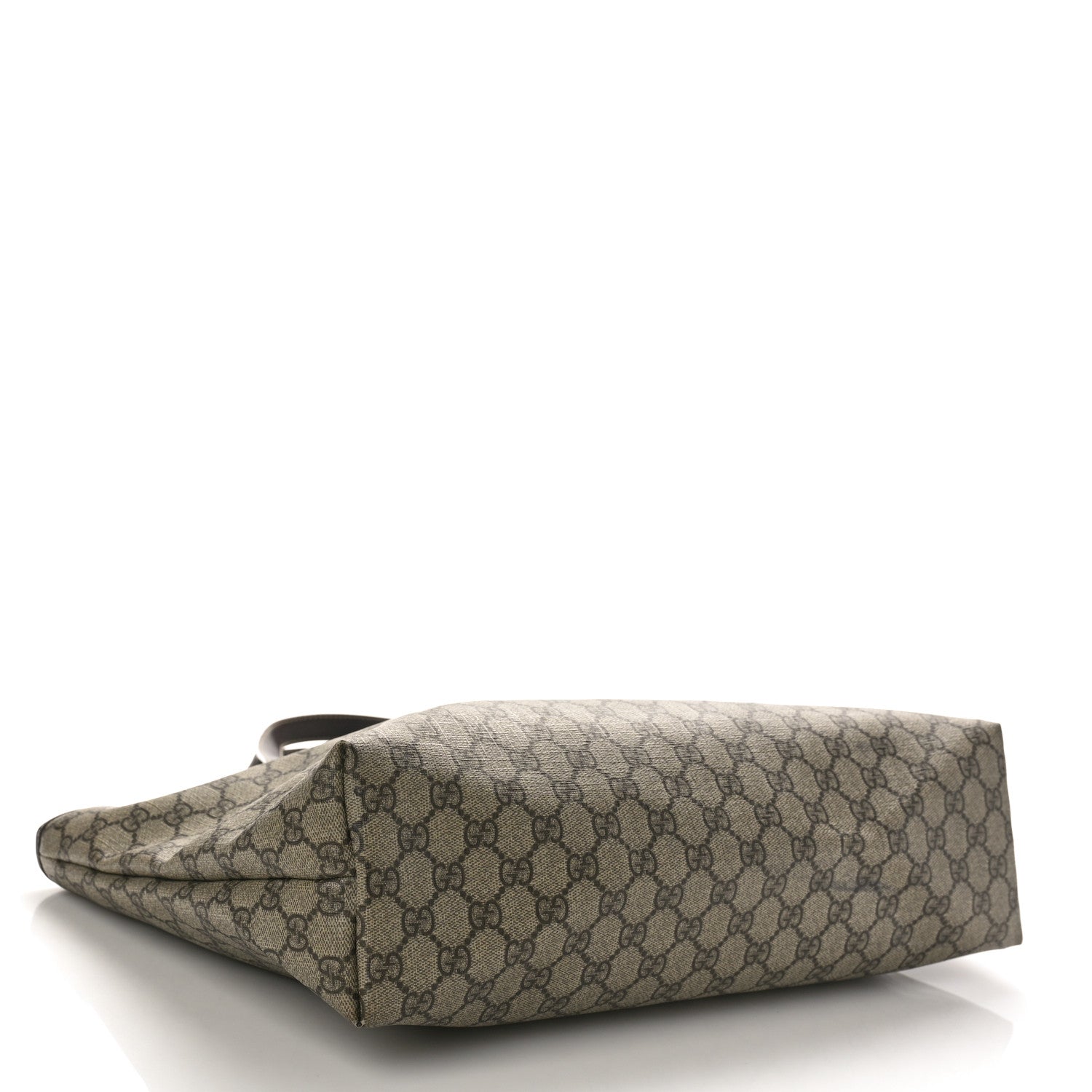 Gucci GG Supreme Monogram Medium Zippered Shopping Tote Dark Brown 4 of 12