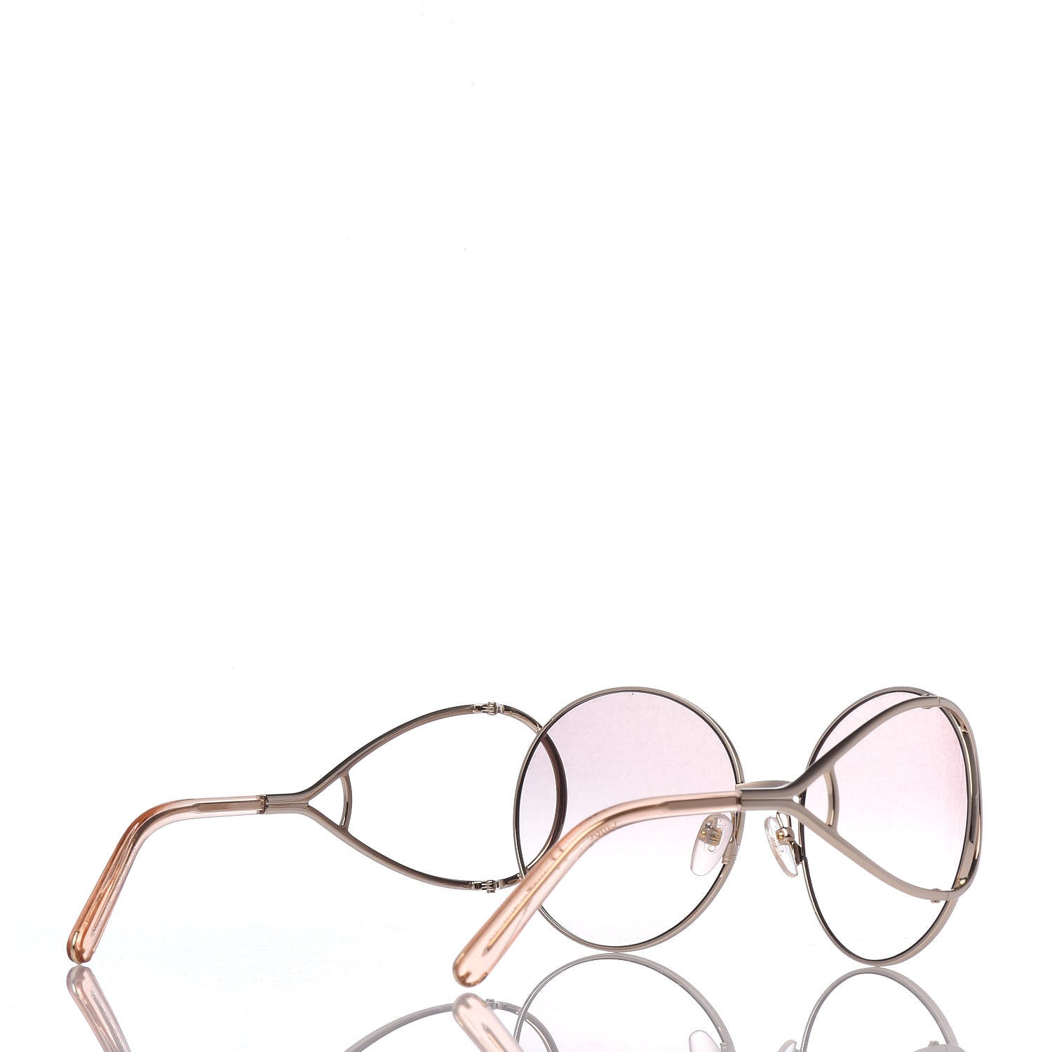 Chloe Jackson Oversized Round Sunglasses CE124S Blonde Havana 4 of 7