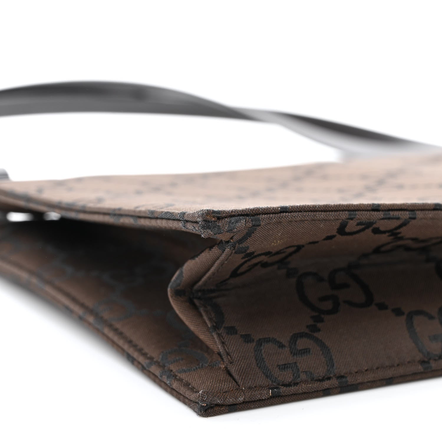 Gucci Nylon Monogram Flat Shoulder Bag Brown 9 of 10