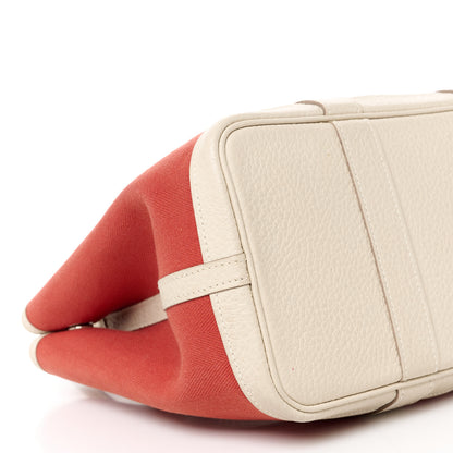 Hermes Grand Chevron Weave Negonda Garden Party 30 TPM Rouge Craie 8 of 9