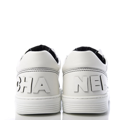 Chanel Calfskin Womens Logo Sneakers 38 White 7 of 11
