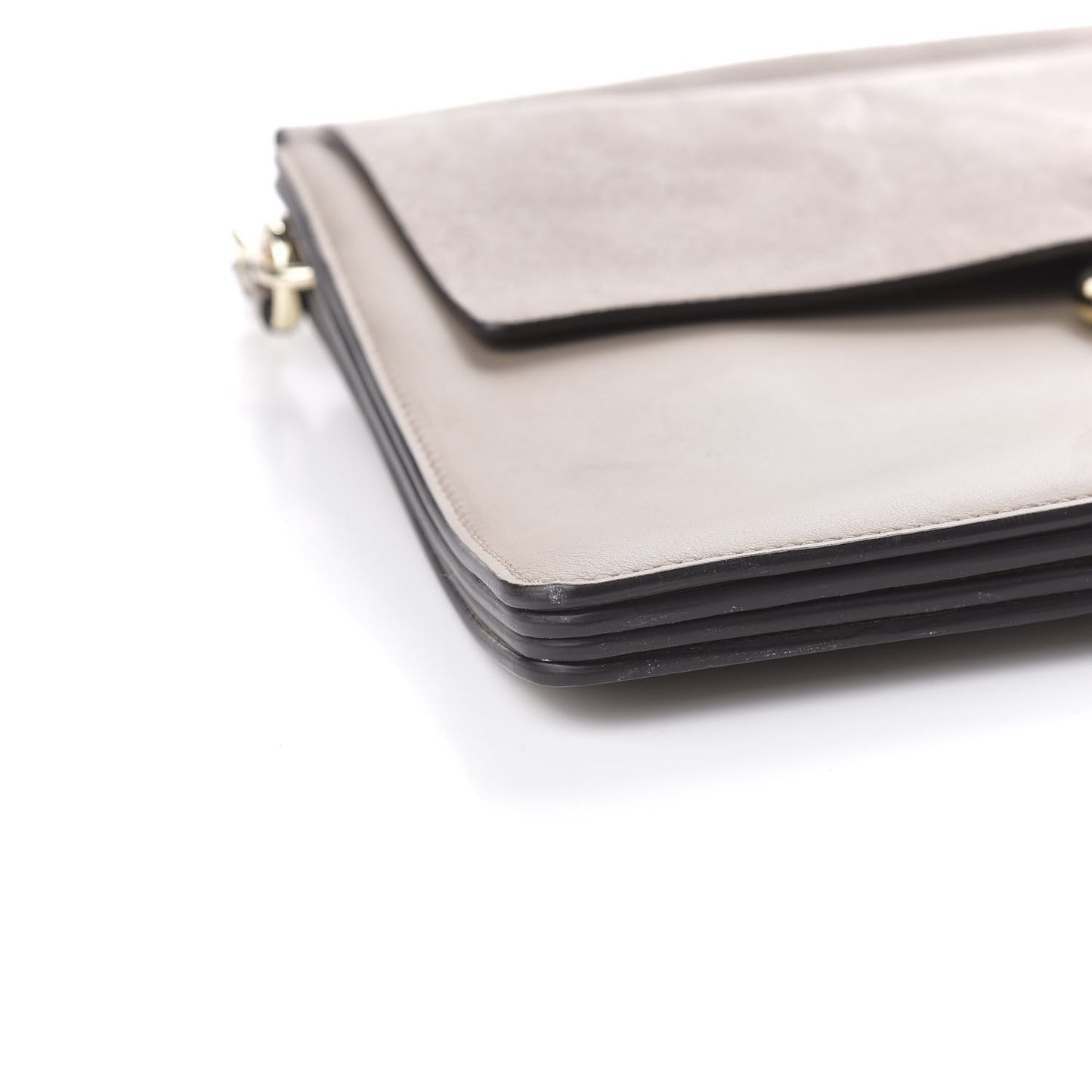 Calfskin Suede Medium Faye Shoulder Bag Motty Grey