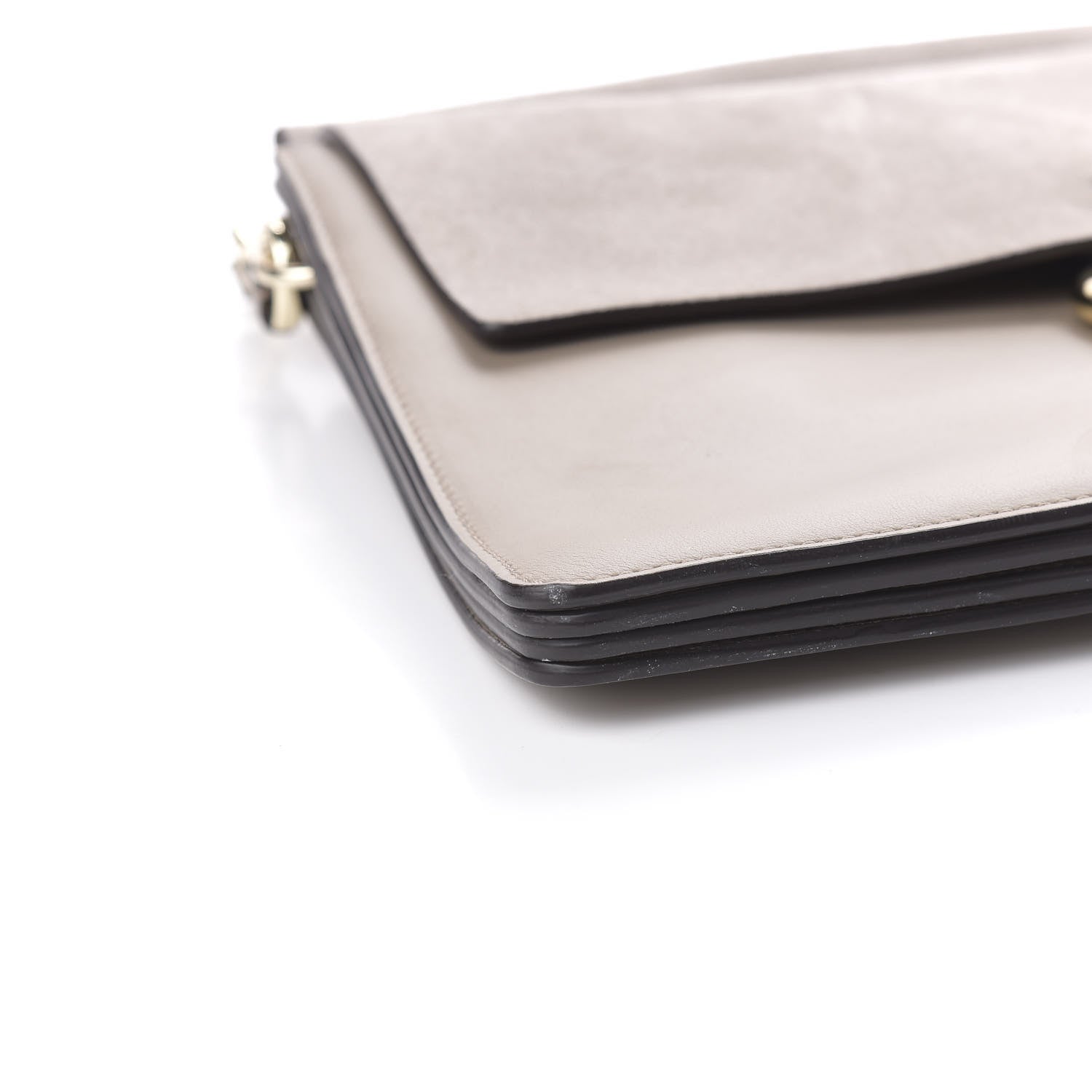 Chloe Calfskin Suede Medium Faye Shoulder Bag Motty Grey 7 of 9